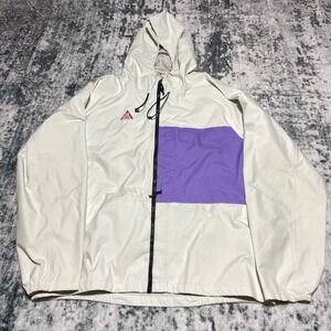 Nike‎ ACG Anorak Jacket Lightweight Hooded Pullover Color Block Womens M
